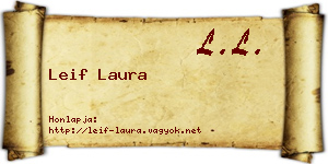 Leif Laura névjegykártya
